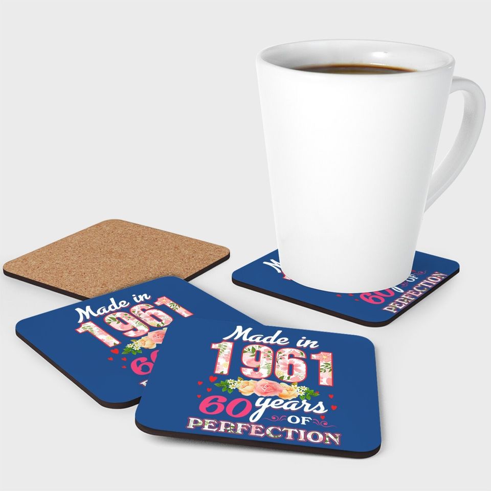 Made In 1961 Design 60 Years Old 60th Birthday Coaster