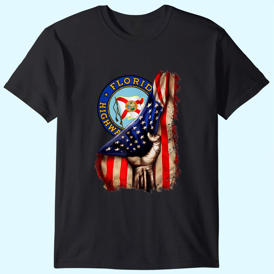 Florida Highway Patrol American Flag T-Shirt