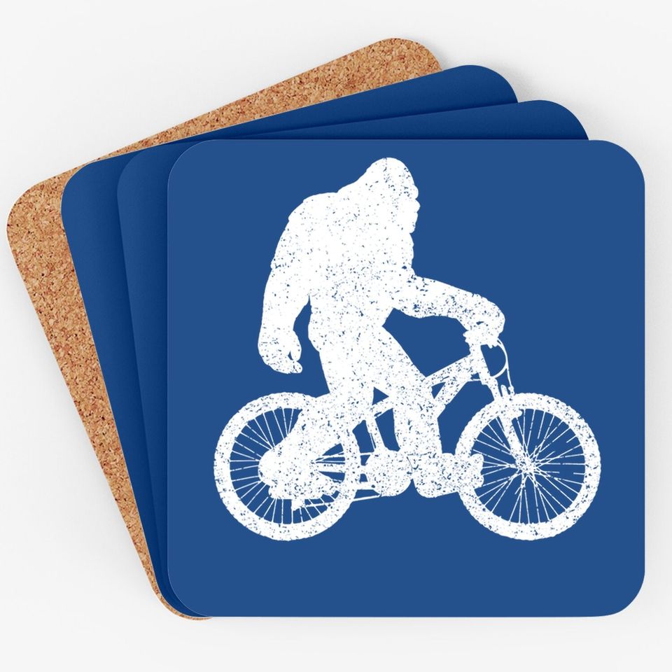 Mountain Bike Bigfoot Mtb Biking Cycling Biker Gift Coaster