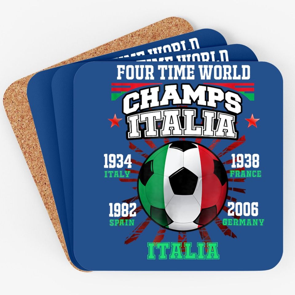 Italy Football Coaster With Cup Years For Fans