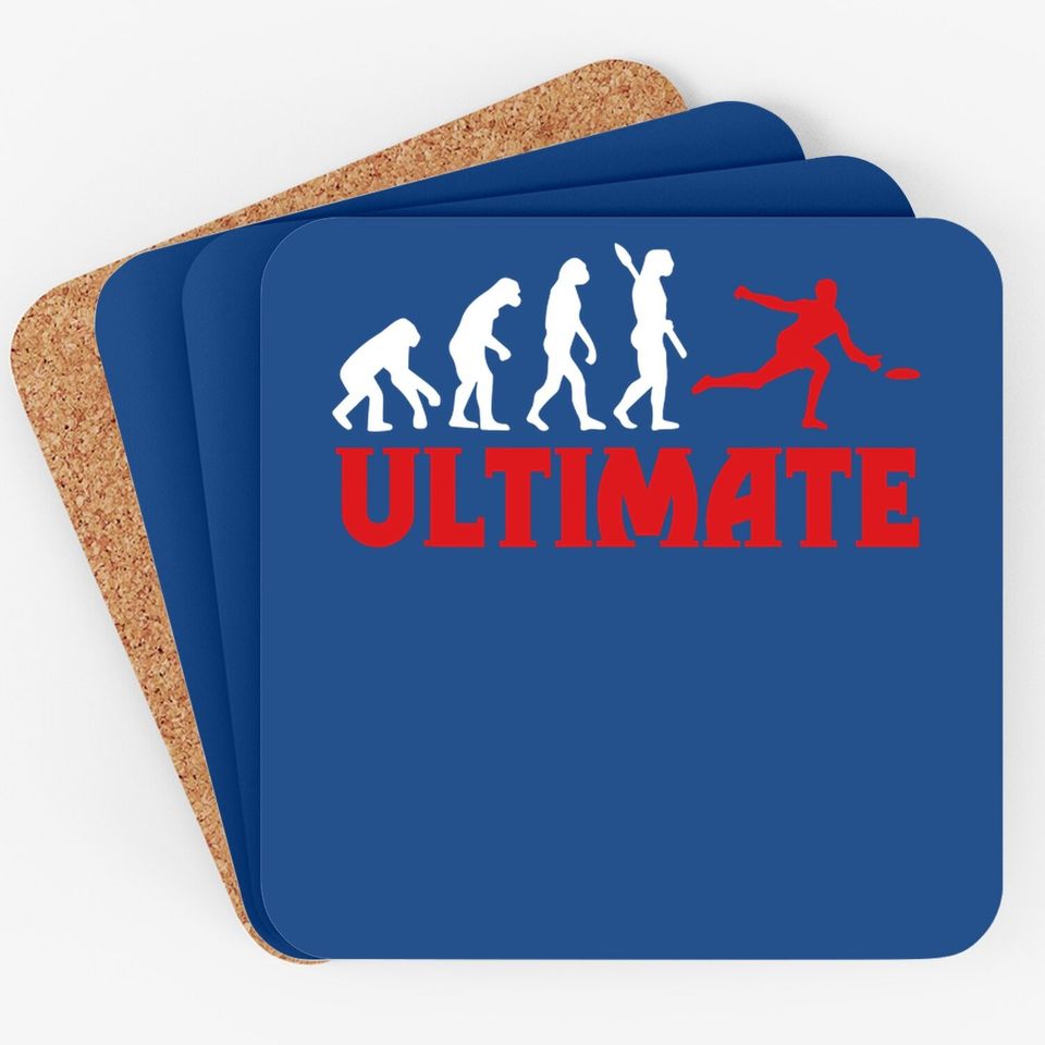Great Ultimate Frisbee Evolution Gift Coaster
