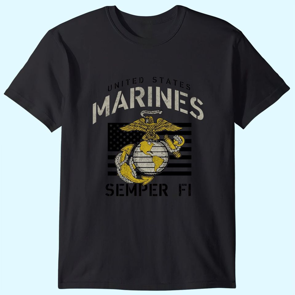 Vintage USMC Semper Fi Stencil T-Shirt