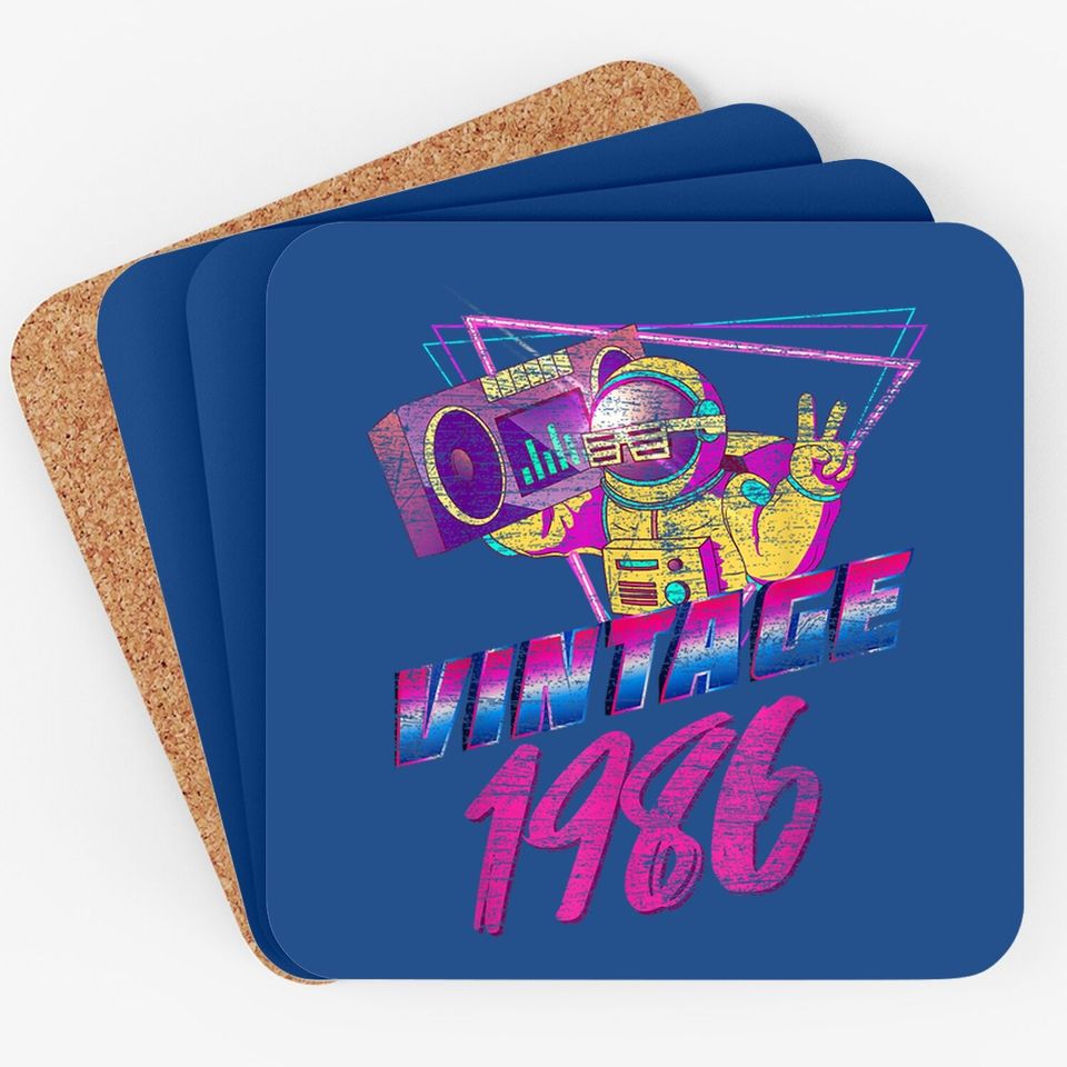 35th Birthday Vintage 1986 Coaster