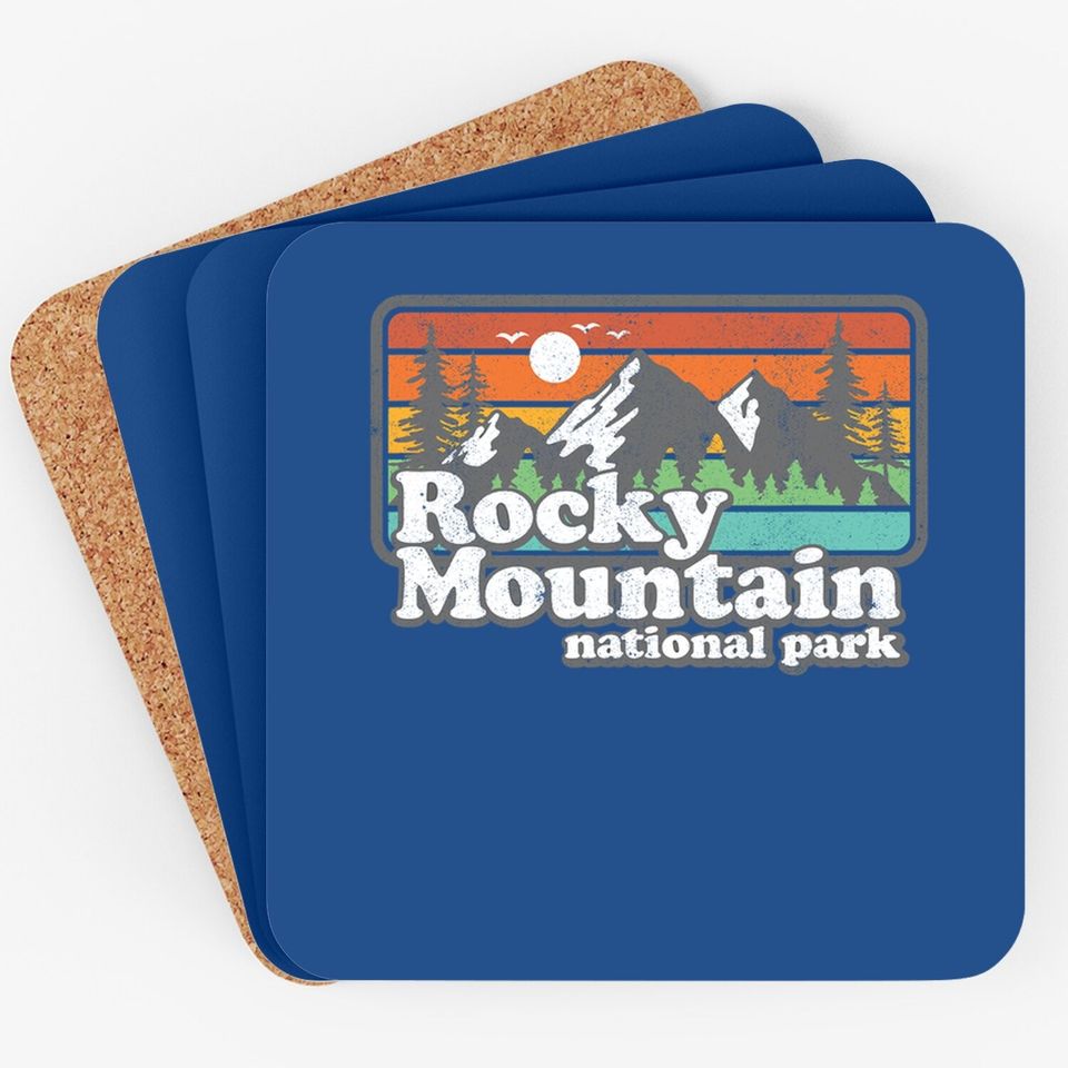 Rocky Mountain National Park Colorado Hiking Camping Gift Coaster