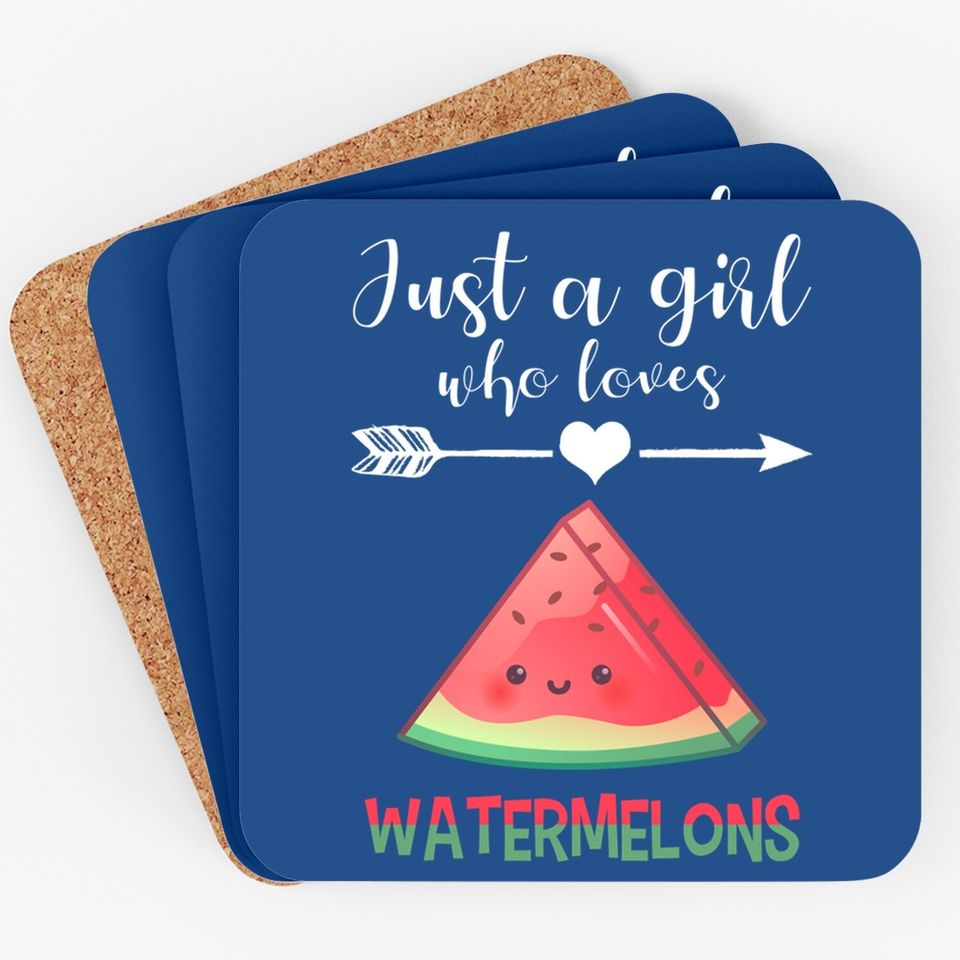 Watermelon Lover Coaster Humor Melon Quote Girl Watermelons Coaster