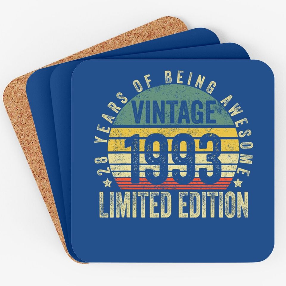 28 Year Old Gifts Vintage 1993 Limited Edition 28th Birthday Coaster