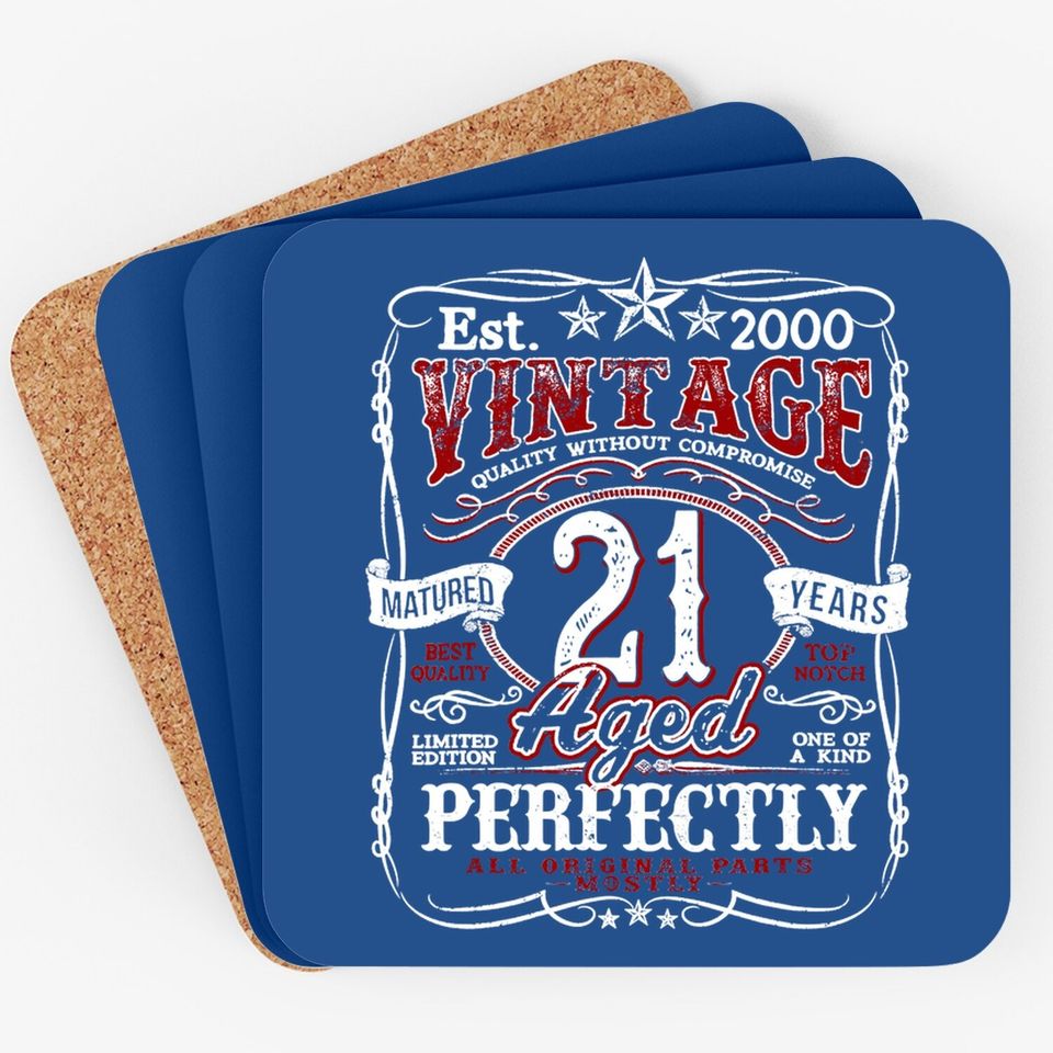 Vintage 21st Birthday 2000 Limited Edition Born In 2000 Coaster