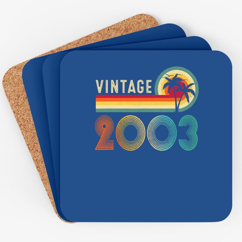 Vintage 2003 18th Birthday Coaster
