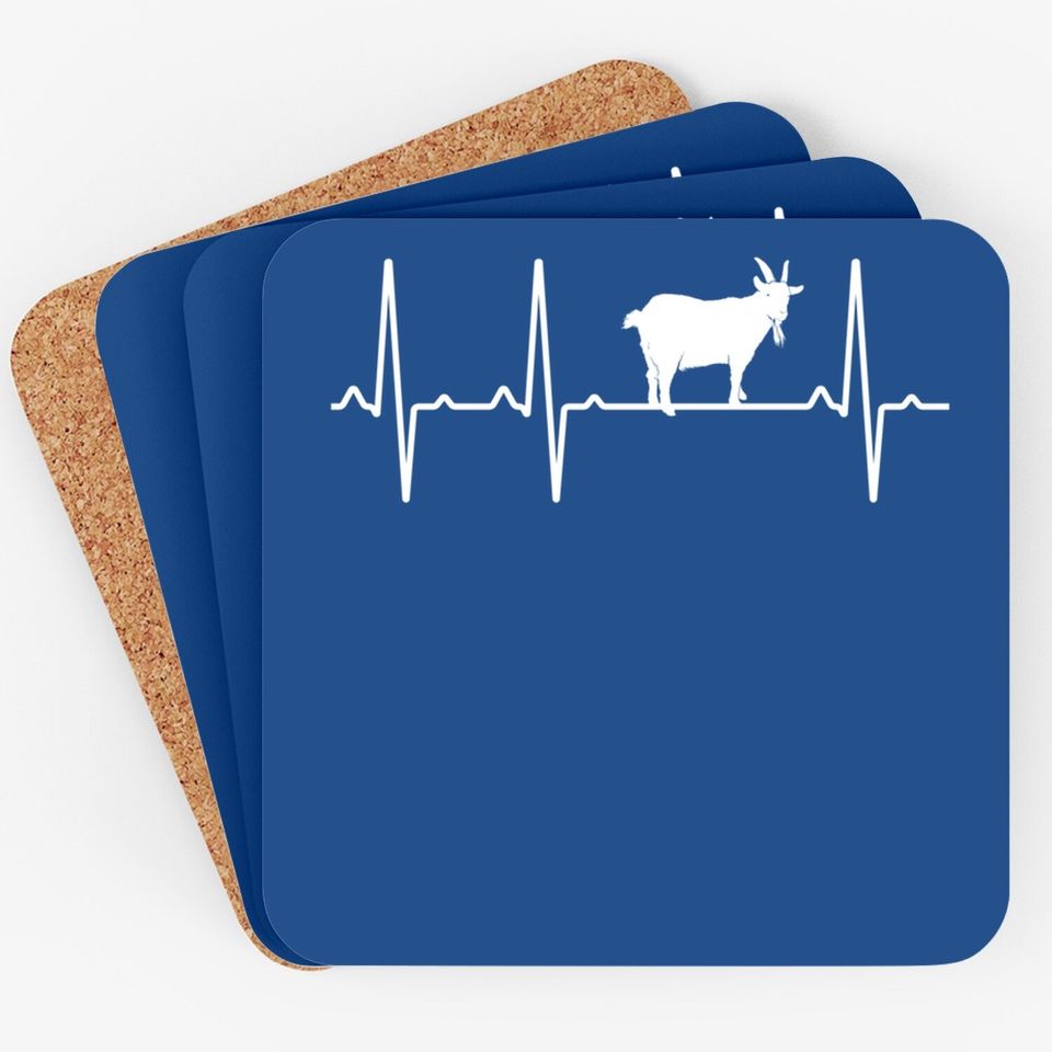 Chamois Heartbeat Gift For Goat Antelope Lover Coaster