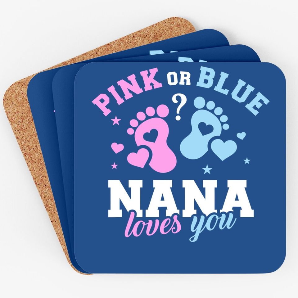 Gender Reveal Nana Grandma Coaster
