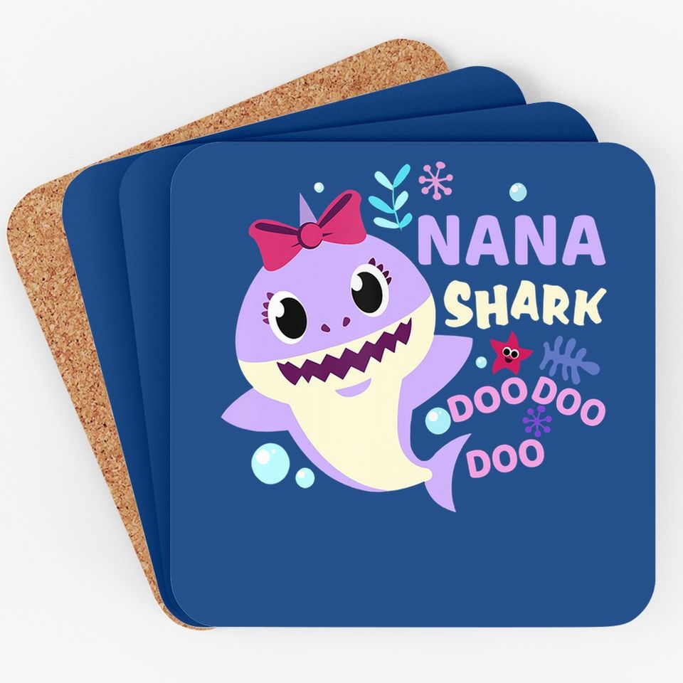 Nana Shark Doo Doo Coaster For Birthday Boy, Girl, Gift Coaster