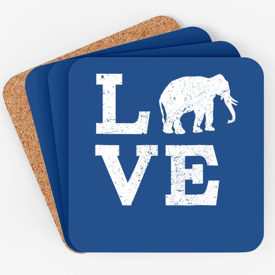 I Love Elephants Coaster