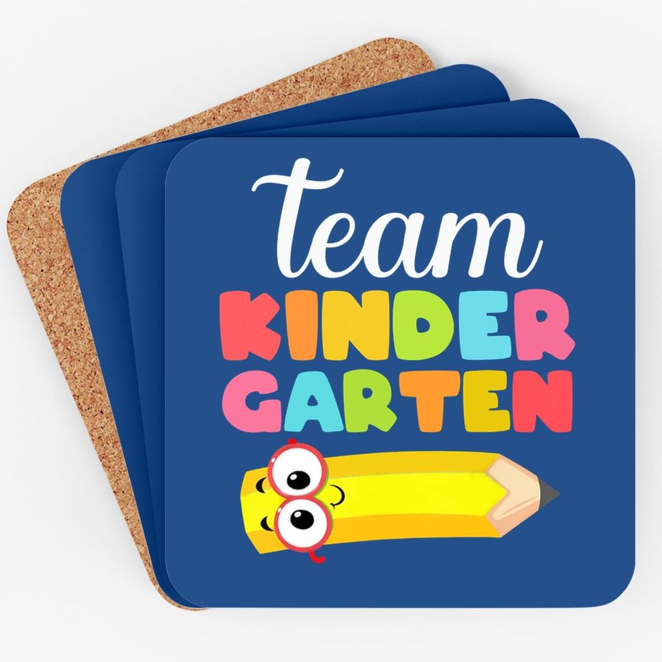 Team Kindergarten Teacher Student Back To School Coaster