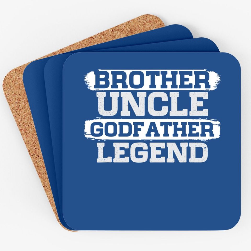 Funny Retro Brother Uncle Godfather Legend Coaster