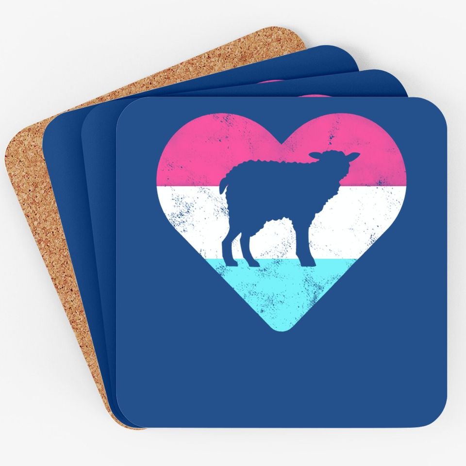Retro Vintage Sheep Gift For Or Girls Coaster