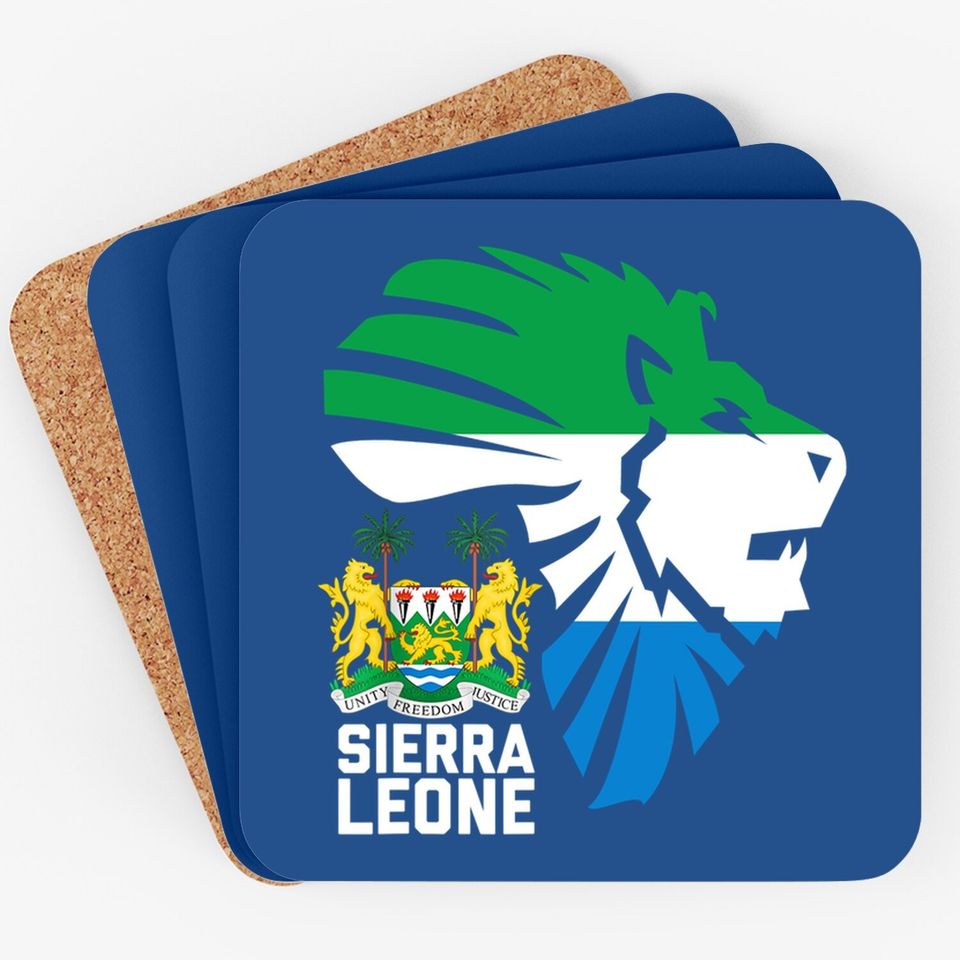 Sierra Leone Seal Lion Africa Diaspora Gift Coaster