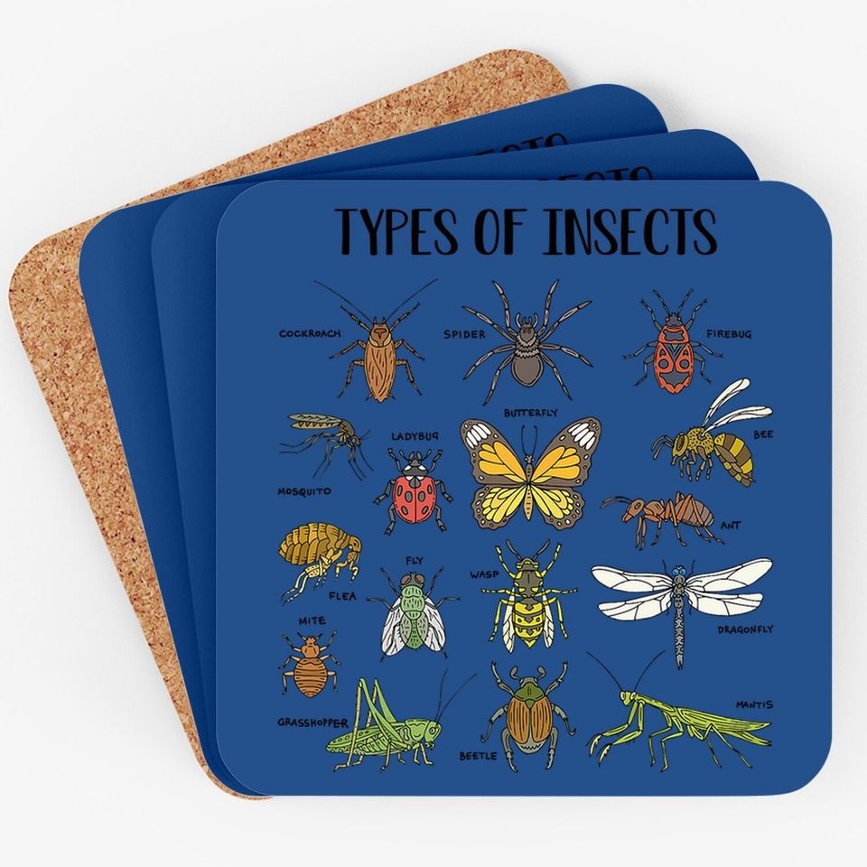 Bug Roach Mealy, Types Of Insects Gift For Coaster
