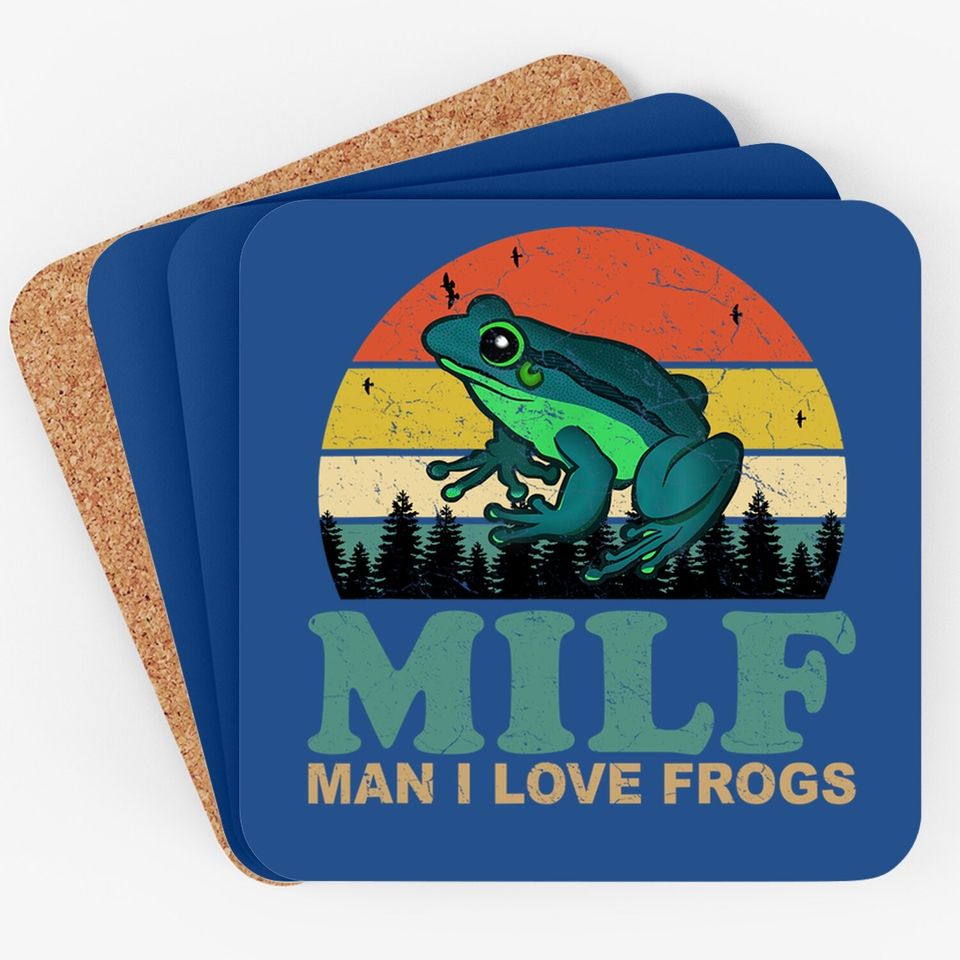 I Love Frogs Saying Amphibian Lovers Coaster