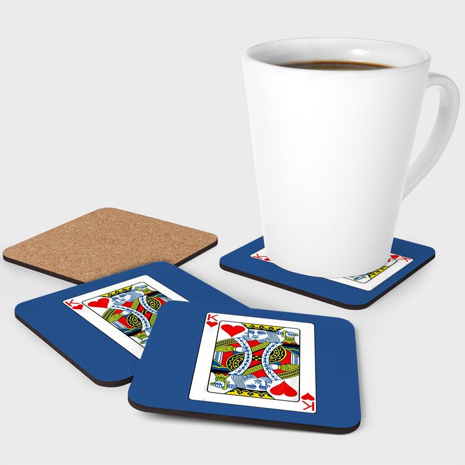 King Of Hearts Playing Card Coaster