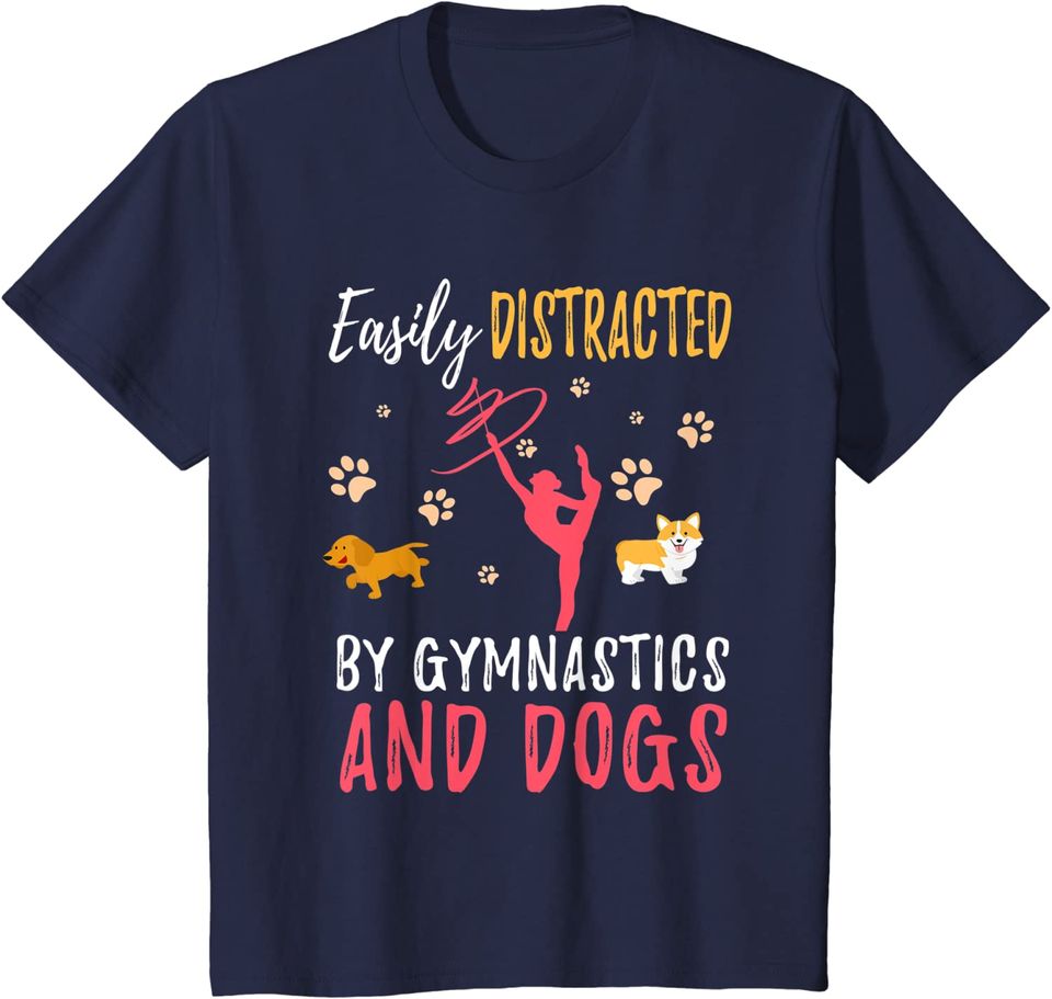 Gymnastics & Dogs Shirt Funny Gymnast Dog Lover T Shirt