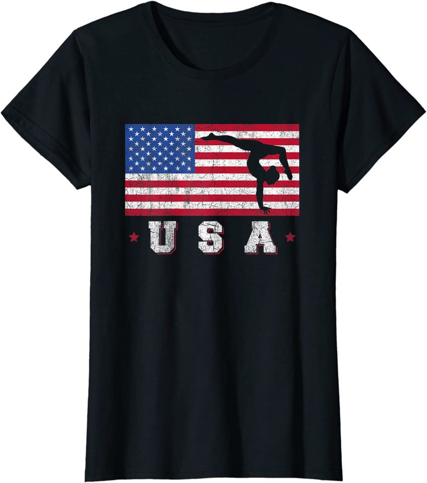 Patriotic Sports American USA Flag Girls Gymnastics Hoodie