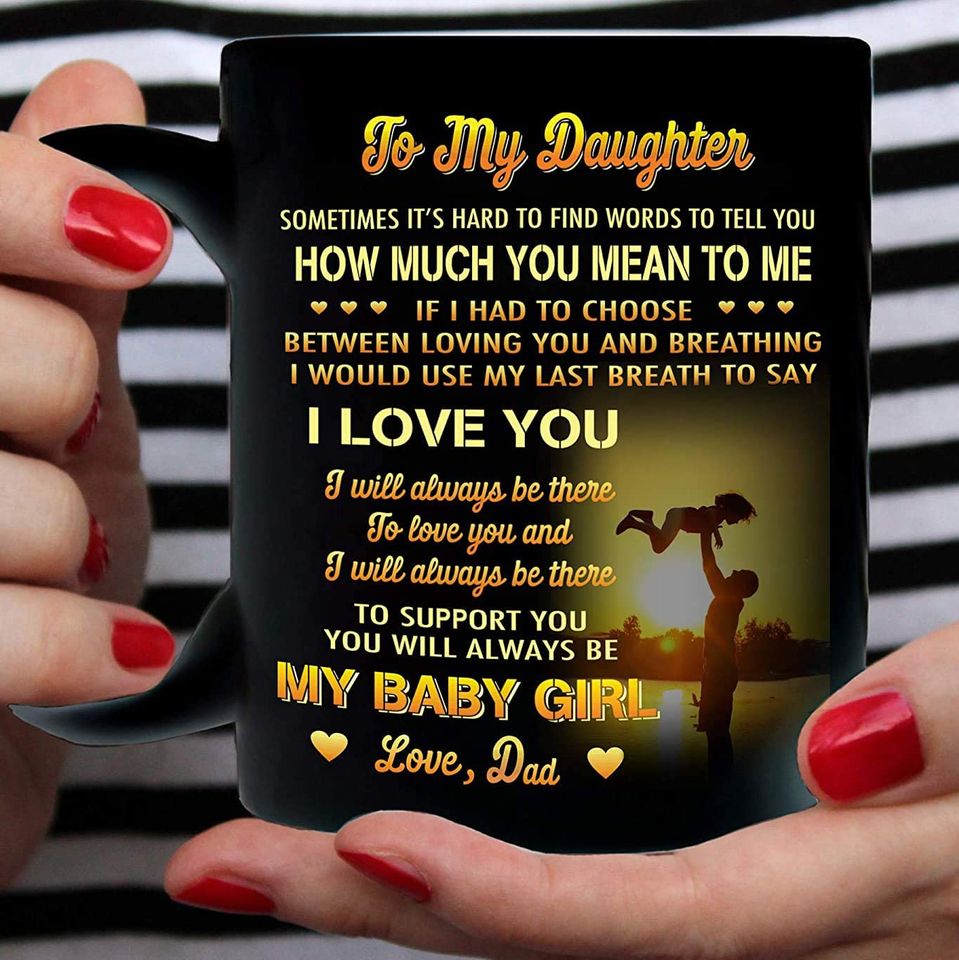 Coffee Mug For Daughter, My Baby Girl, I Love You, Cup For Daughter, Daughter Mug Set, Mother Day Gift