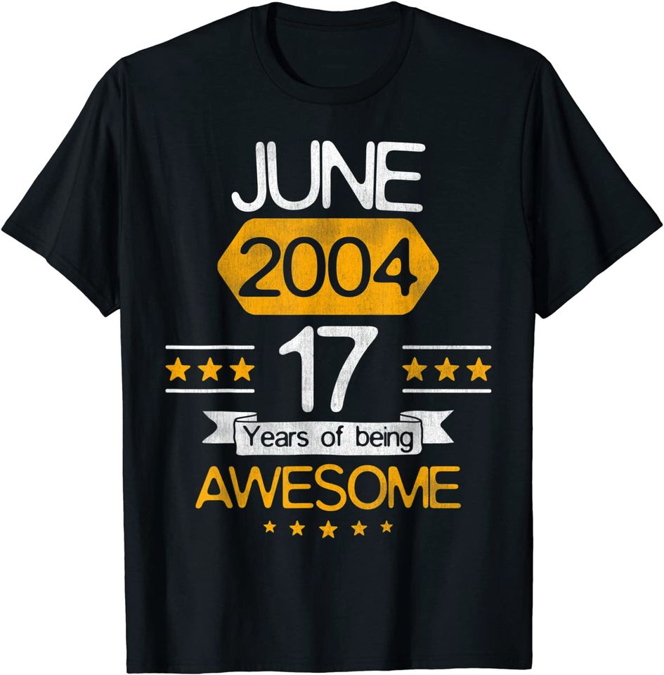 17th Birthday Decorations June 2004 Boy Girl T-Shirt