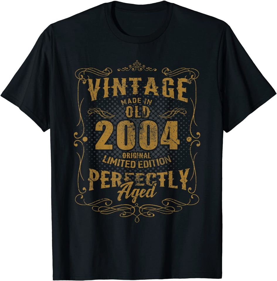 Vintage 2004 Perfectly Age Birthday Gift T-Shirt