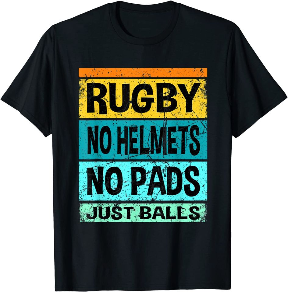 Retro Vintage Rugby Just Balls Players T Shirt
