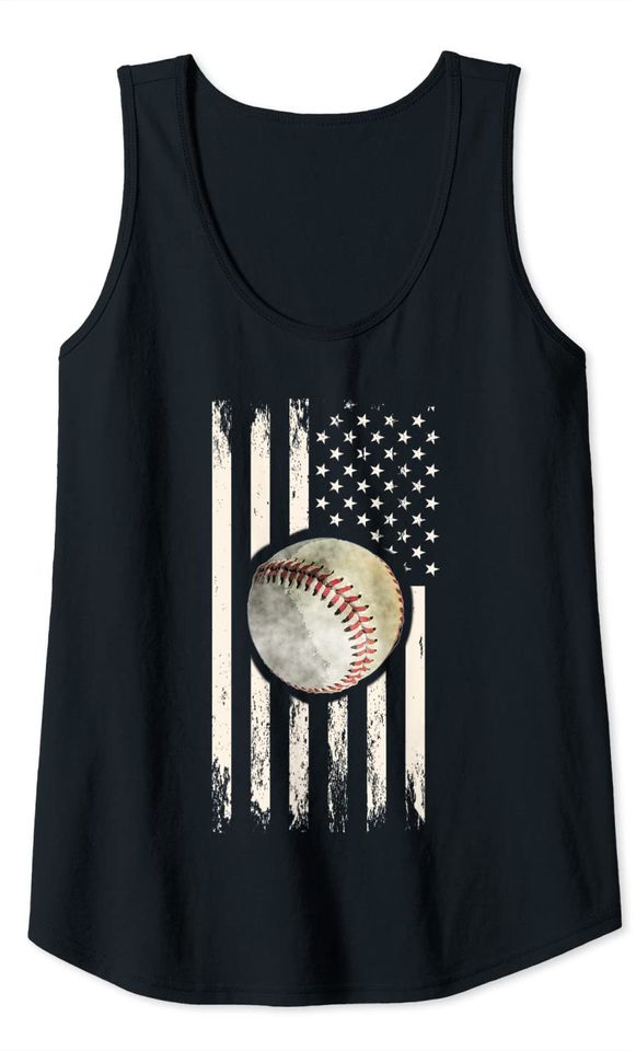 Baseball And America USA Lovers Gift - Baseball Tank Top