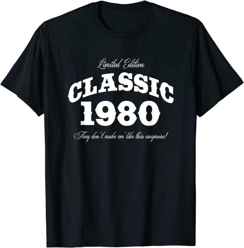 Gift for 41 Year Old: Vintage Classic Car 1980 41st Birthday T-Shirt