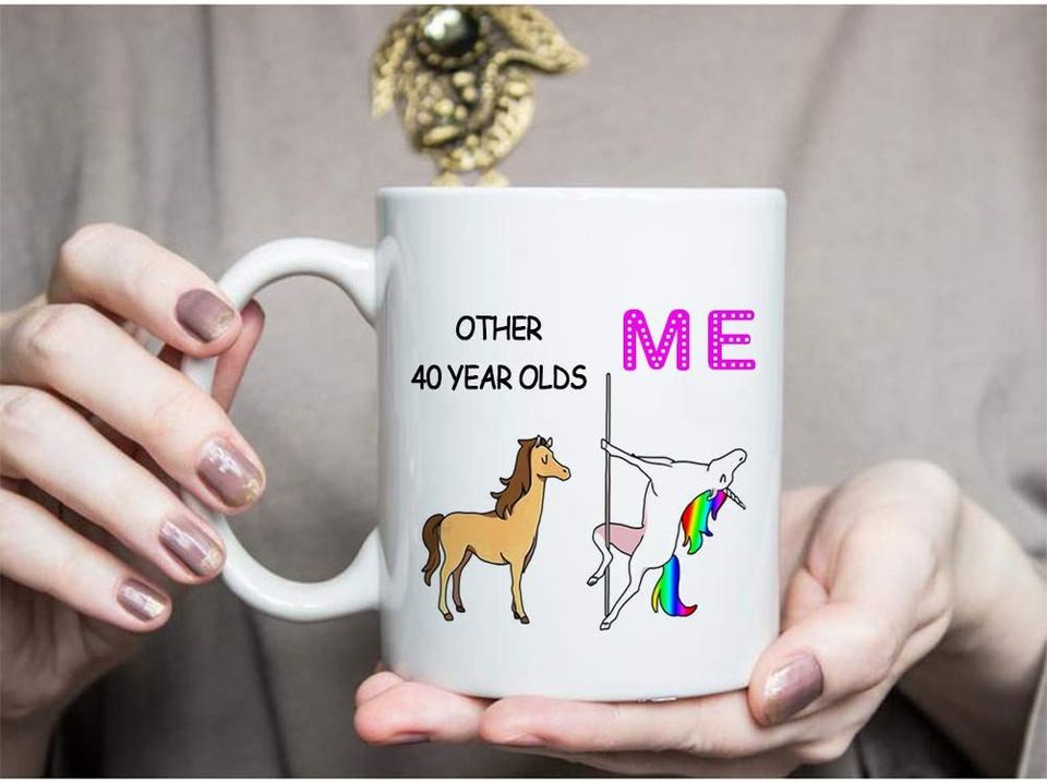 40th Birthday Gifts for Women, 40th Birthday Mug, 1979 40 Year Old Birthday Gifts, Happy 40th Birthday Gag Mugs for Her, Friend, Mom, Sister, Wife, Coworker