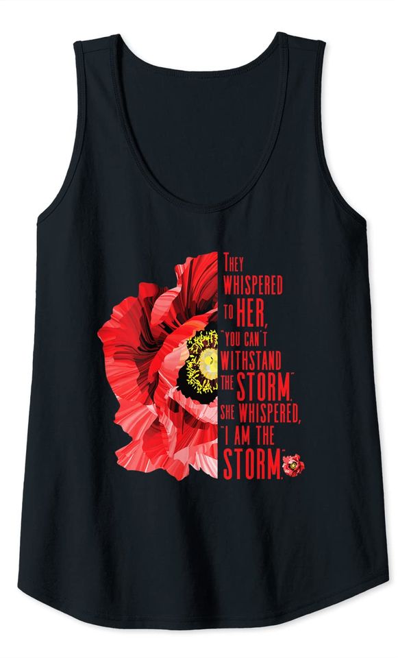 Veterans Red poppy, I am the storm, Inspire Tank Top