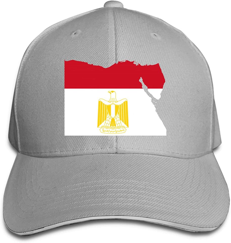 Ali Yee Flag Map of Egypt Adjustable Washed Black Baseball Cap