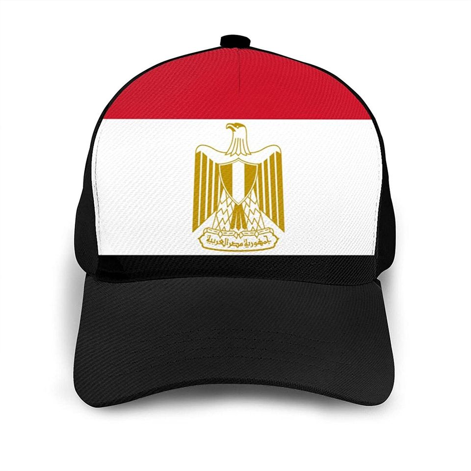 Inspier White Flag of Egypt Baseball Hat