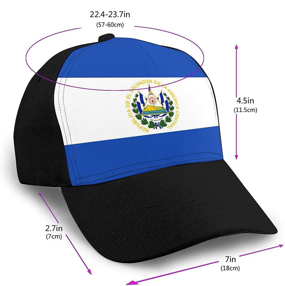 Flag of El Salvador Men's Baseball Cap Novel Adjustable Hat