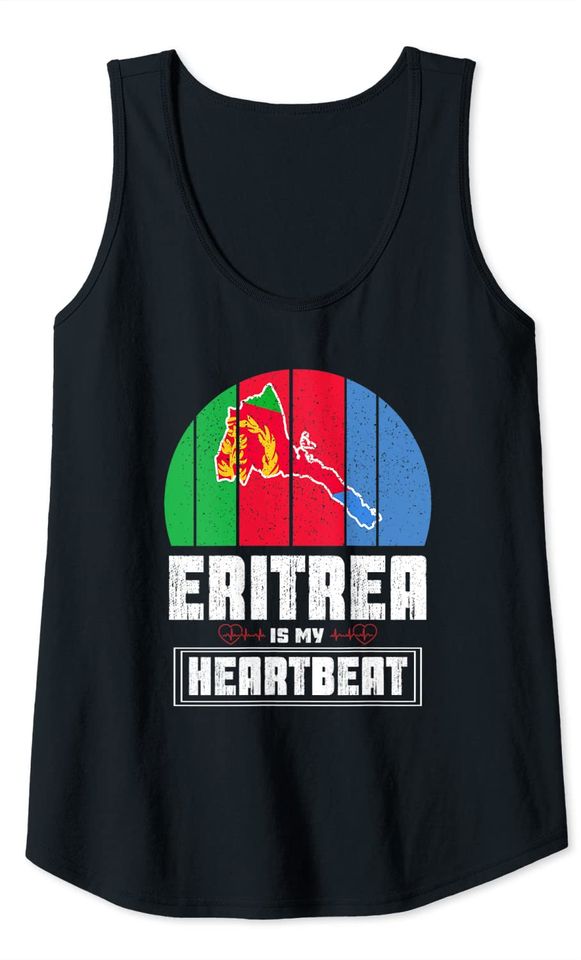 Eritrea Is My Heartbeat Love Eritrea Tank Top