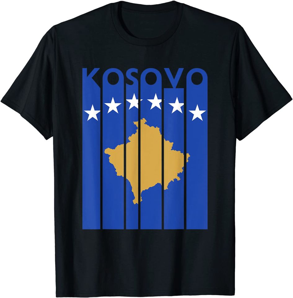 Kosovo Vintage Flag T Shirt