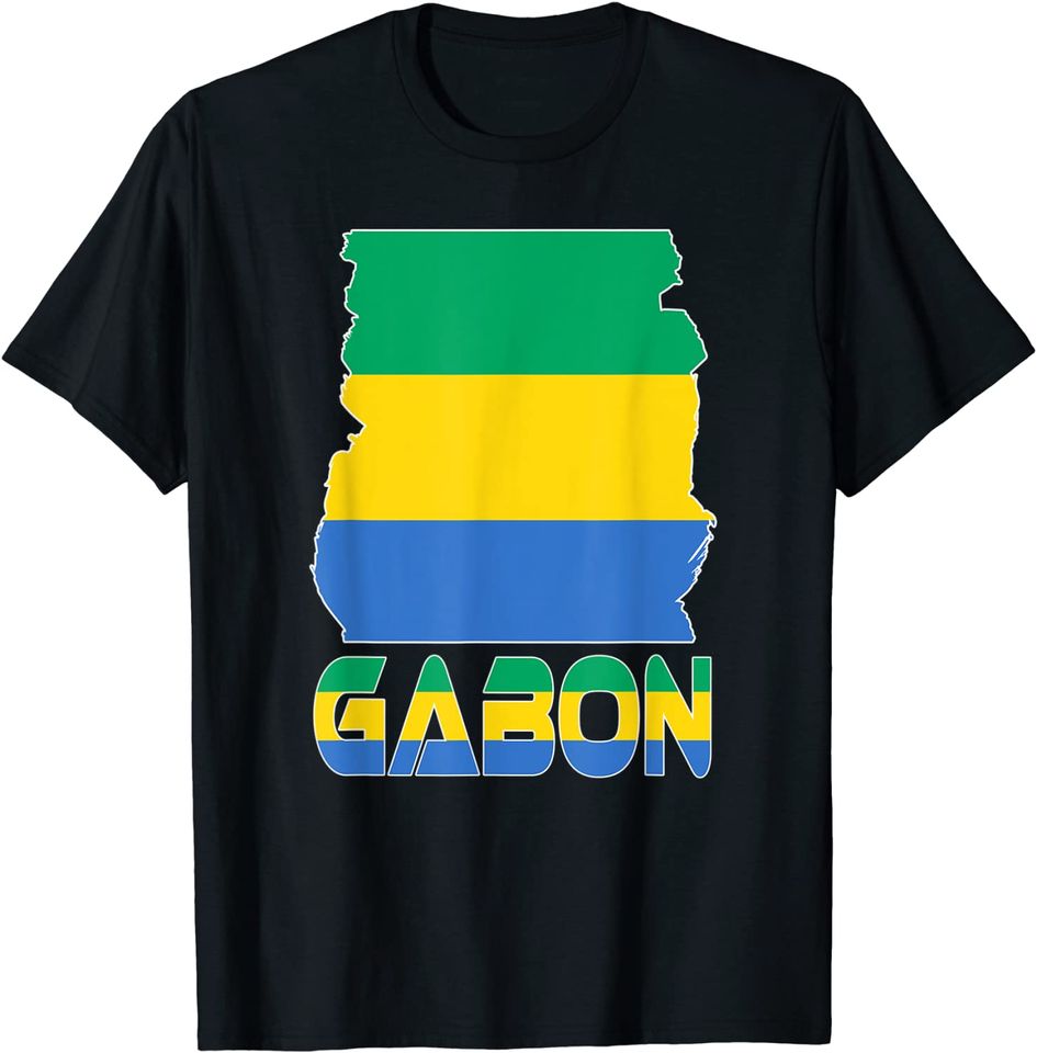 Love Gabon With Gabonese Flag Gabon Pride T-Shirt