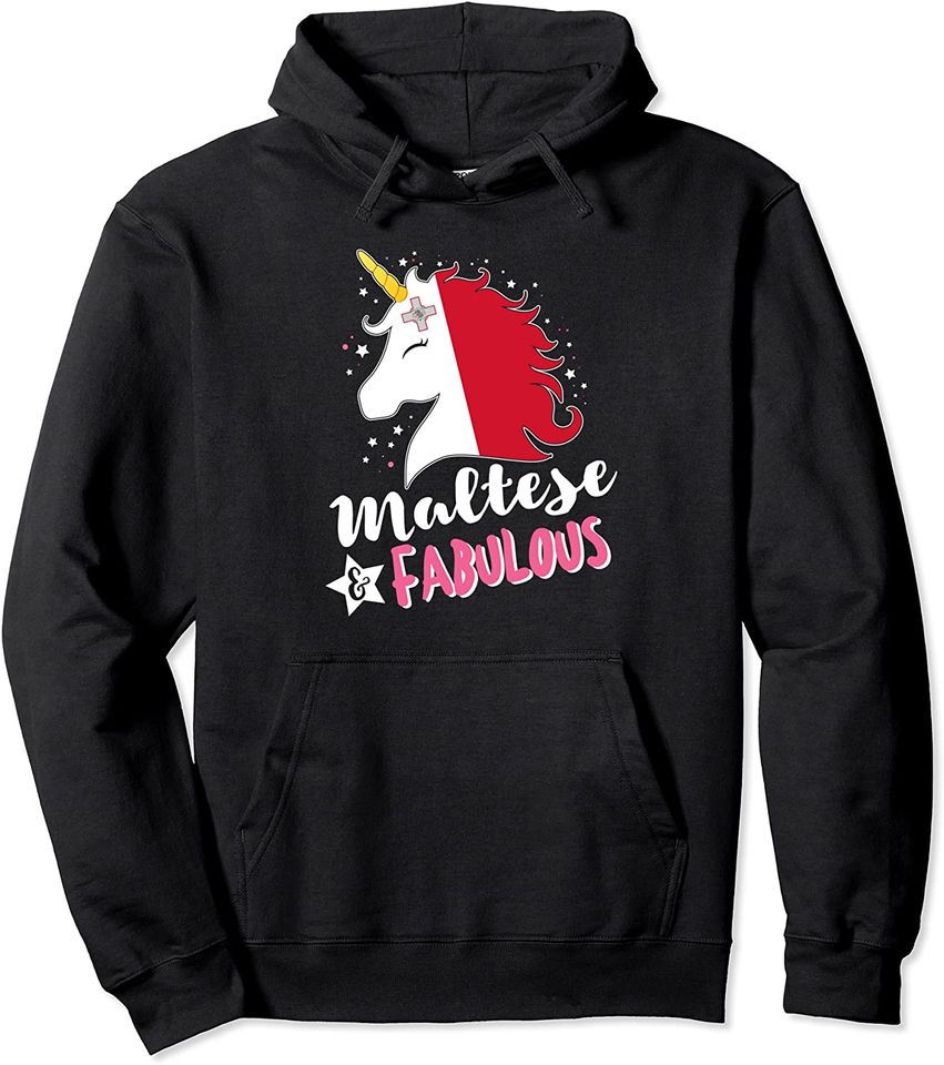 Unicorn Malta Flag Pullover Hoodie