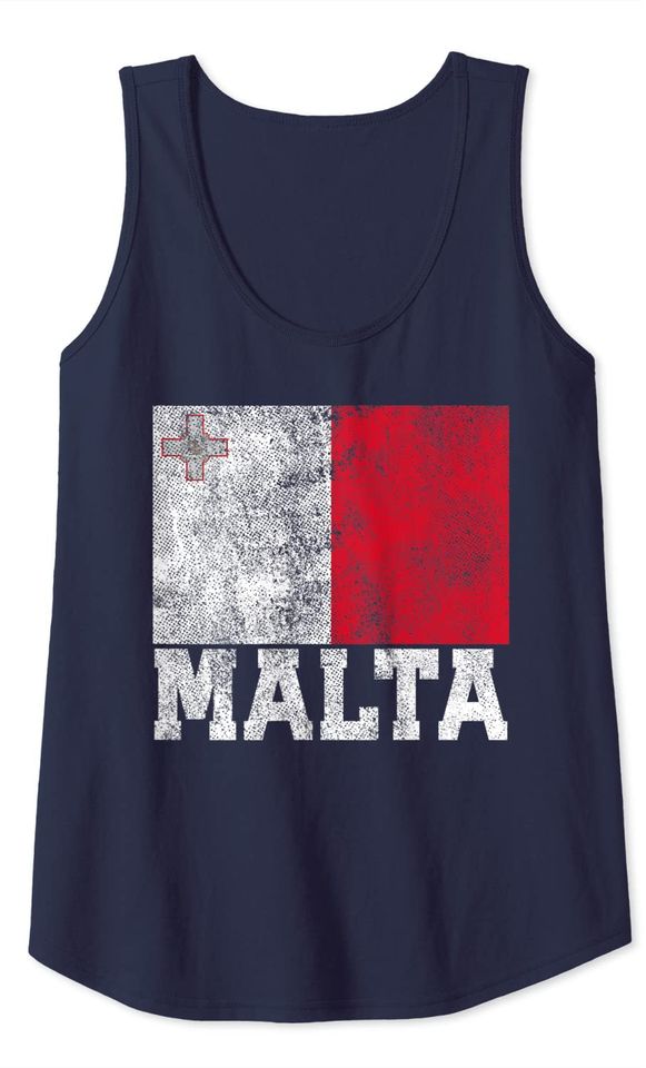 Malta Flag Family Pride Country Shirt Vintage Men Women Tank Top