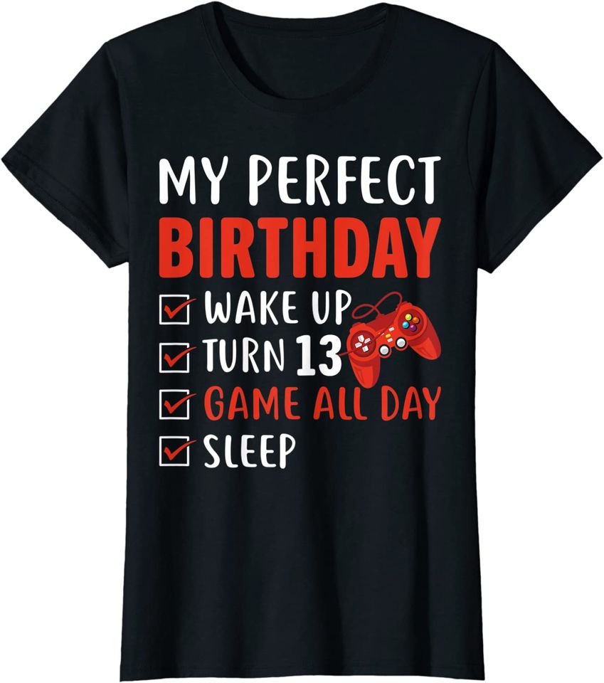 13th Perfect Birthday Gaming 13 Years Old Gamer Hoodie