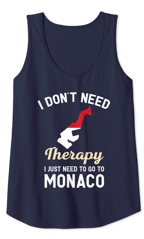 Monaco Flag Map Travel Gifts Tank Top