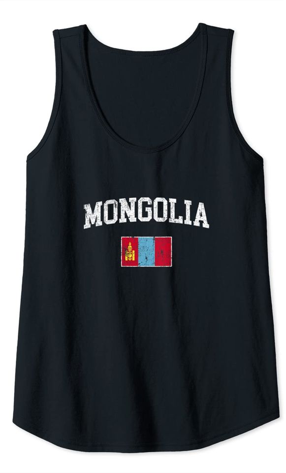 Mongolia Flag Vintage Tank Top
