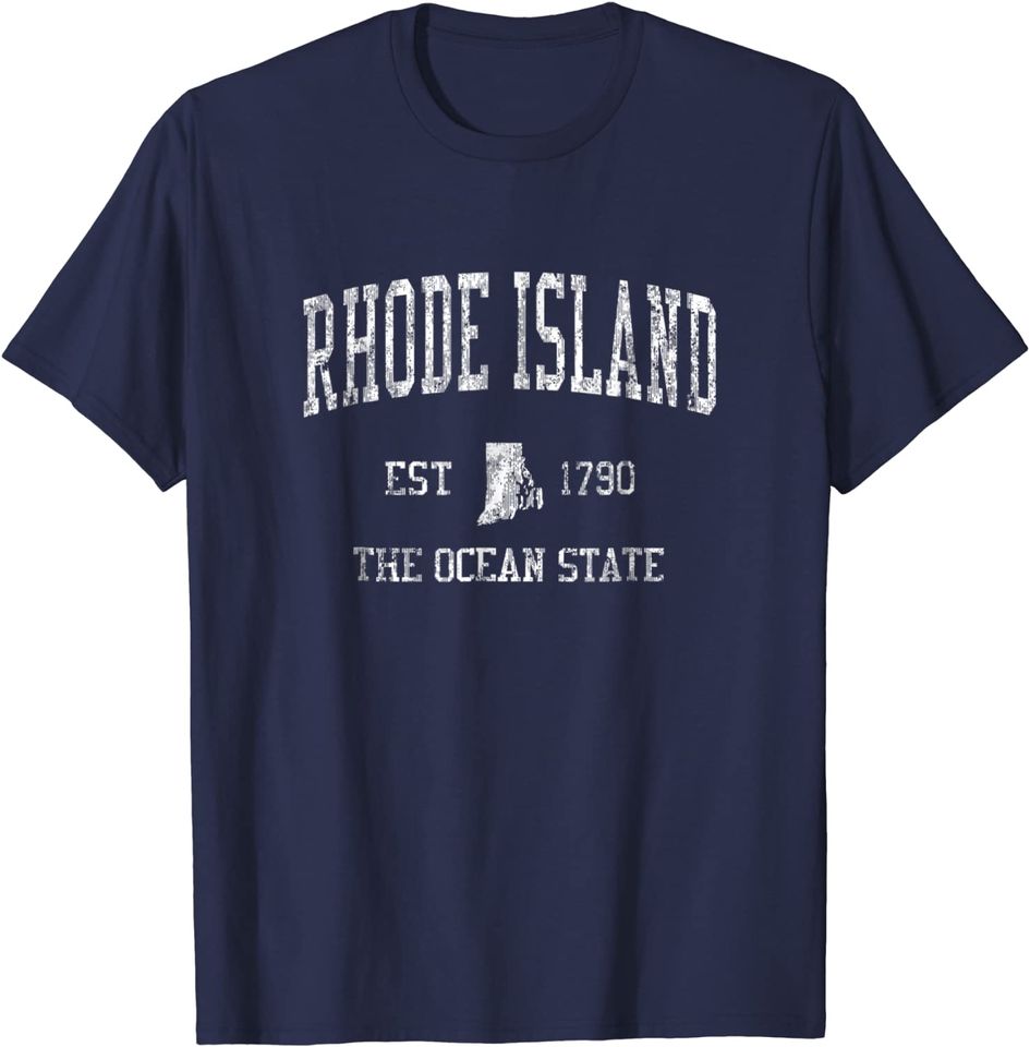 Rhode Island Vintage Sports RI Design T Shirt