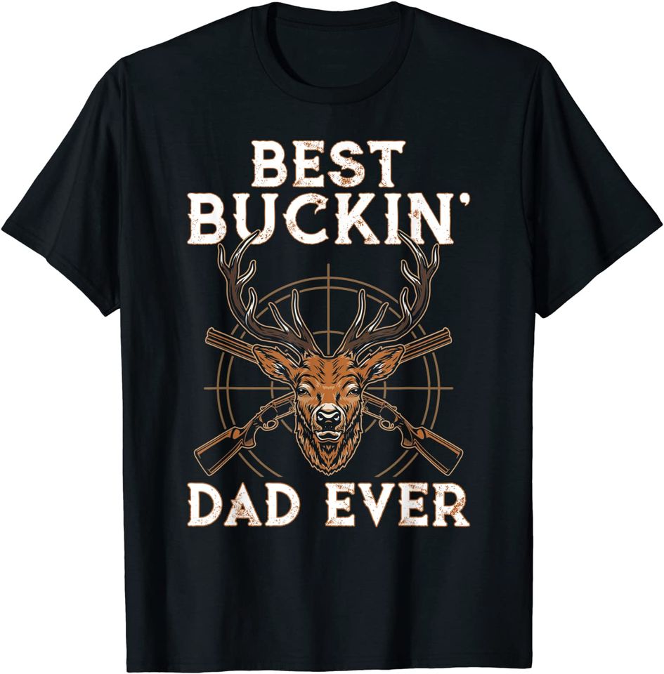 Best Buckin' Dad Ever Patriotic Hunter Vintage T-Shirt