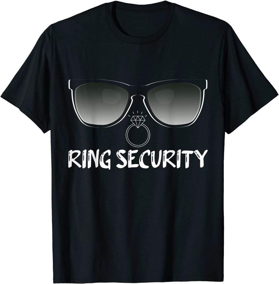 Kids Ring Security Sunglasses Wedding Outfit Bearer T-Shirt
