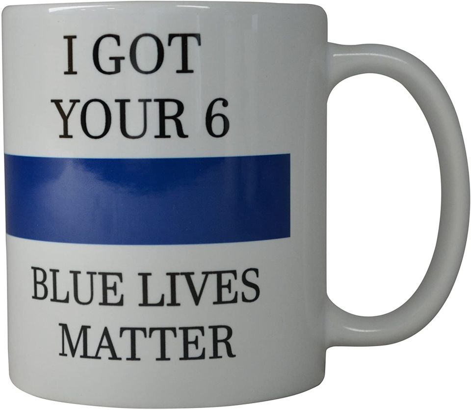 Blue Lives Matter Thin Line Novelty Cup Great Gift Idea For Police Officer Law Enforcement PD