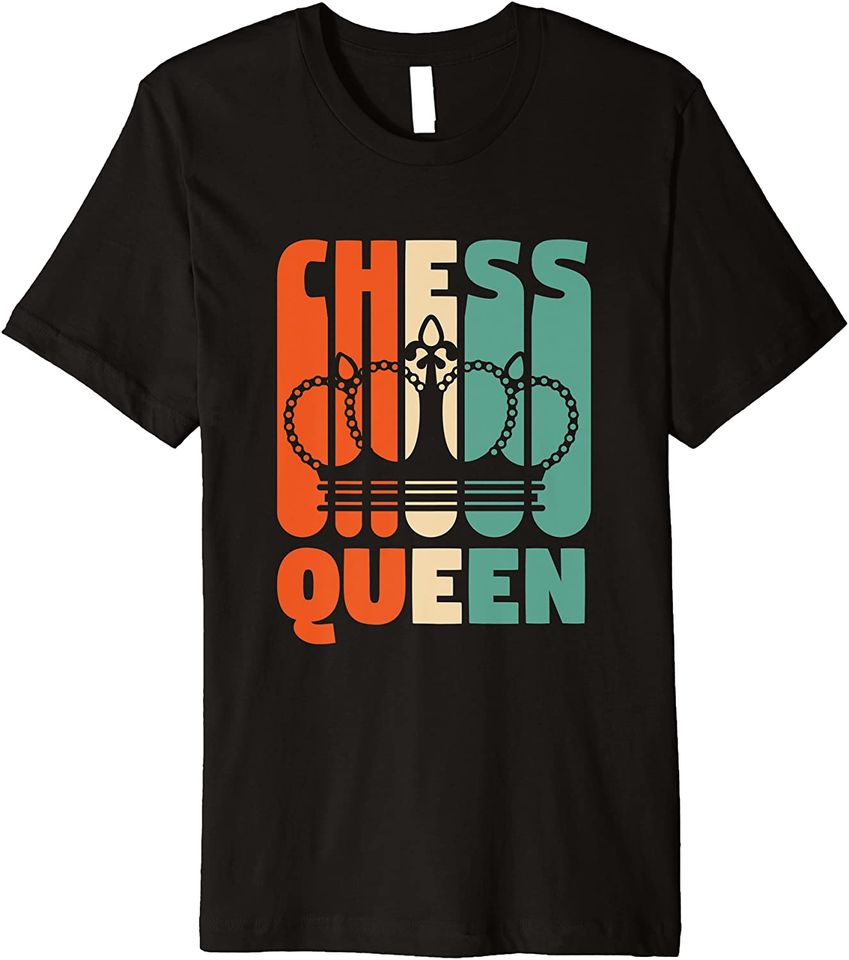 Vintage Retro Chess Queen T Shirt