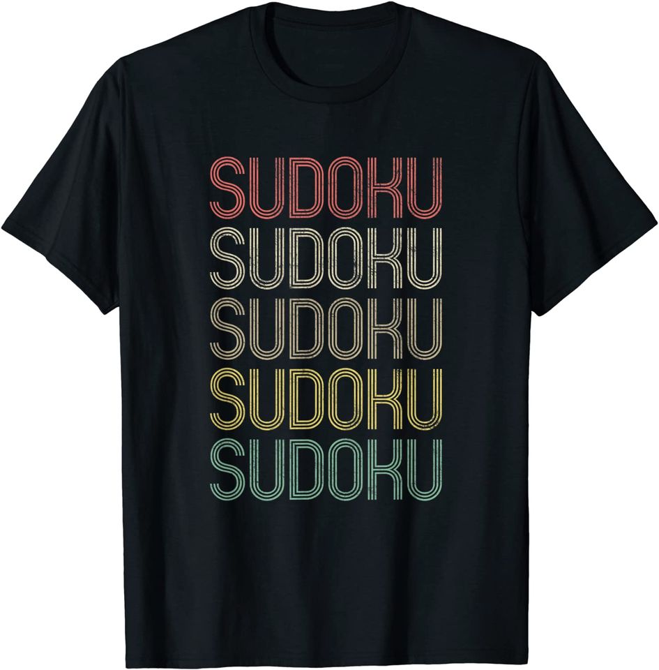 Retro Style Sudoku T Shirt
